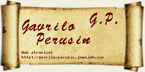Gavrilo Perušin vizit kartica